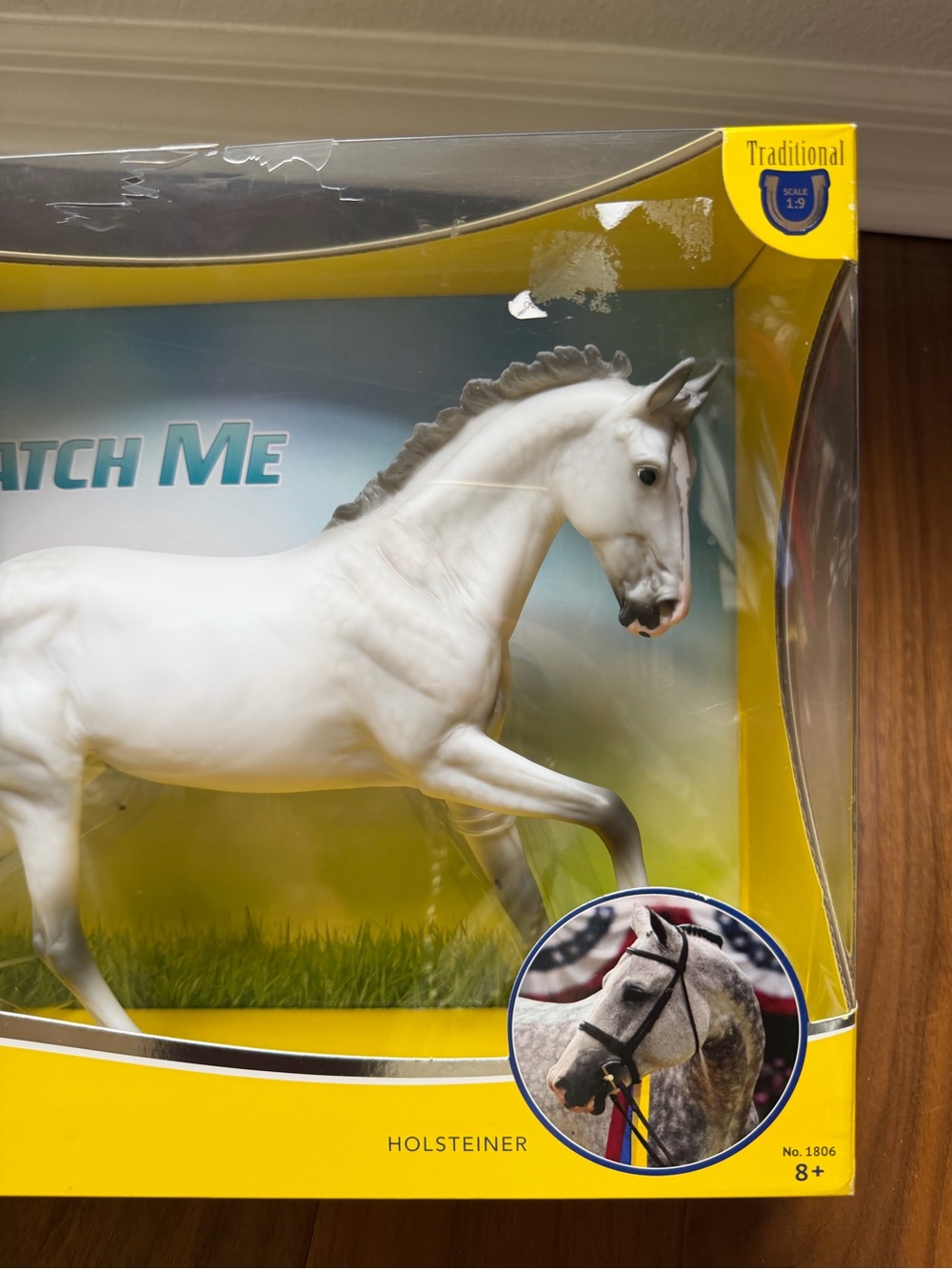 NWT Breyer Traditional #1806 CATCH ME Canter Warmblood Light Grey Dots - Picture 3 of 7